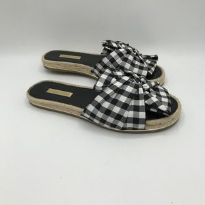 Louise et Cie Flat Espadrille Sandals Gingham Size 6.5